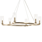 Harpin Cylinder Chandelier Champagne Bronze