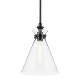 Laria Cone Pendant Black 10.5 Inch