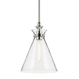 Laria Cone Pendant Polished Nickel 10.5 Inch