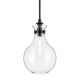 Laria Hour Glass Pendant Black 9.75 Inch