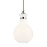 Laria Hour Glass Pendant Polished Nickel 9.75 Inch