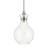 Laria Hour Glass Pendant Polished Nickel 9.75 Inch