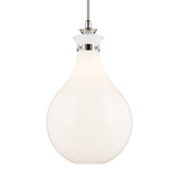 Laria Hour Glass Pendant Polished Nickel 14 Inch