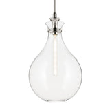 Laria Hour Glass Pendant Polished Nickel 14 Inch