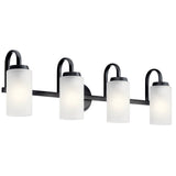 Kennewick Vanity Light Black 4 Light