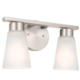 Stamos Vanity Cone Light Brushed Nickel 2 Light