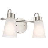 Erma Vanity Light Brushed Nickel 2 Light
