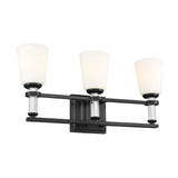 Rosalind Vanity Light Black 3 Light