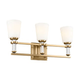 Rosalind Vanity Light Brushed Natural Brass 3 Light