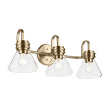 Farum Cone Vanity Light Champagne Bronze 3 Light