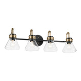 Farum Vanity Cone Light Black 4 Light