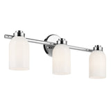 Shae Vanity Cylinder Light Chrome 3 Light