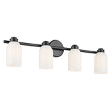 Shae Cylinder Vanity Light Black 4 Light