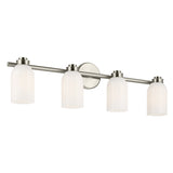 Shae Vanity Cylinder Light Brushed Nickel 4 Light