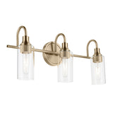 Kavi Vanity Cylinder Light Champagne Bronze 3 Light