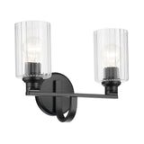 Gioe Cylinder Vanity Light Black 2 Light