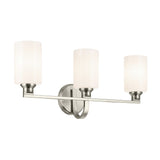 Gioe Cylinder Vanity Light Brushed Nickel 3 Light
