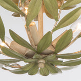 Broche 20.75'' Champagne Green Tea Semi Flush Mount by Crystorama