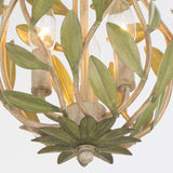 Broche 9'' Champagne Green Tea Chandelier by Crystorama