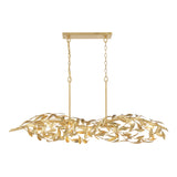 Broche 50.5'' Antique Gold Linear Chandelier by Crystorama