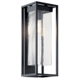 Mercer Outdoor Wall Light Black with Silver Highlights 24 Inch