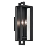 Kroft Outdoor Wall Light Textured Black 7 inch / 2 Light