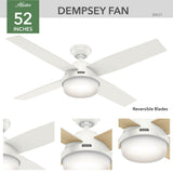 Dempsey Smart Fan with LED Light