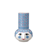 Bjørn Wiinblad Olga Candle Holder, Light Blue, H: 5.5" By Bjorn Wiinblad