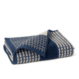 JUNA Check Towels, Dark Blue/Sand By JUNA