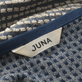 JUNA Check Towels, Dark Blue/Sand By JUNA