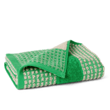 JUNA Check Towels, Green/Sand By JUNA