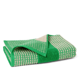 JUNA Check Towels, Green/Sand By JUNA