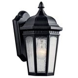 Courtyard Outdoor Wall Light Textured Black 6.25 Inch