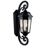 Courtyard Outdoor Wall Light Textured Black 13.5 Inch
