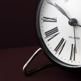 Arne Jacobsen Roman Table Clock, White/Black, Ø: 4.3" By Arne Jacobsen