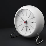 Arne Jacobsen Bankers Table Clock, Ø: 4.3" By Arne Jacobsen