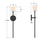 Aragon 4.5'' LED Matte Black Sconce by Crystorama - Spec