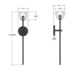 Aragon 4.5'' LED Matte Black Sconce by Crystorama - Spec
