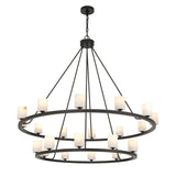 Aragon 46.75'' LED Matte Black Chandelier by Crystorama