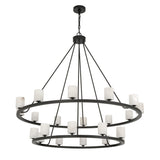 Aragon 46.75'' LED Matte Black Chandelier by Crystorama