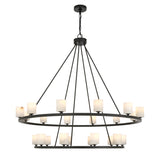 Aragon 46.75'' LED Matte Black Chandelier by Crystorama