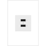 White Adorne Ultra Fast USB Type A/A Outlet by Legrand Adorne