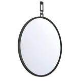 Brian Patrick Flynn Alston 40'' Matte Black Mirror by Crystorama