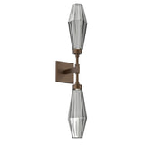 Aalto Double Wall Sconce By Hammerton, Color: Smoke, Finish: Flat Bronze
