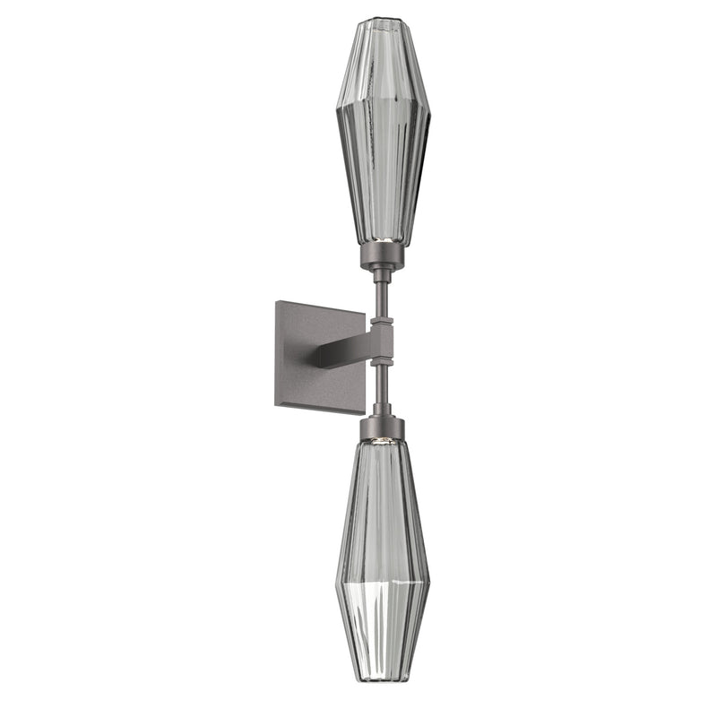 Aalto Double Wall Sconce By Hammerton, Color: Smoke, Finish: Graphite
