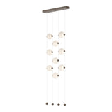 Abacus 9-Light LED Chandelier in Bronze, Opal Glass by Hubbardton Forge