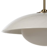 Abbie Ceramic Pendant Light Brushed Brass By Renwil Detailed View 1
