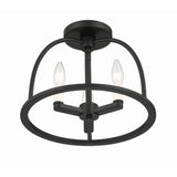Abbott Semi-Flush Mount 13.75'' Black