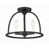 Abbott Semi-Flush Mount 13.75'' Black