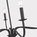 Abells Chandelier 6 Ligths Midnight Black By Generation Lighting - Detailed View2
